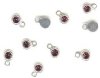 10 5mm Amethyst Rhinestone Flat Back Pendants